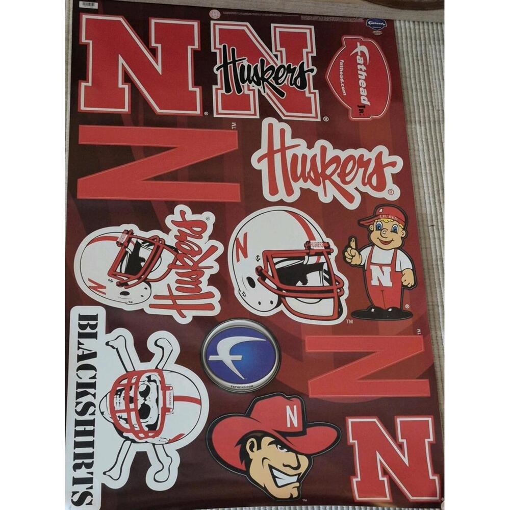 Fathead Jr. Nebraska Cornhuskers Reusable Wall Decals – Vinyl Graphics Set